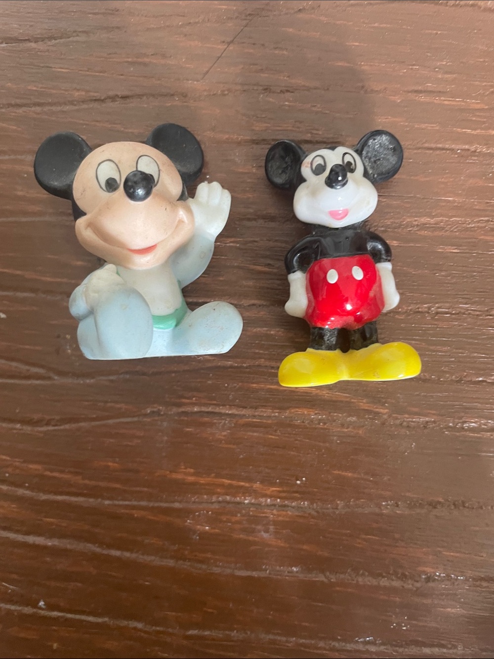 Baby Mickey & Mickey Mouse figurines both